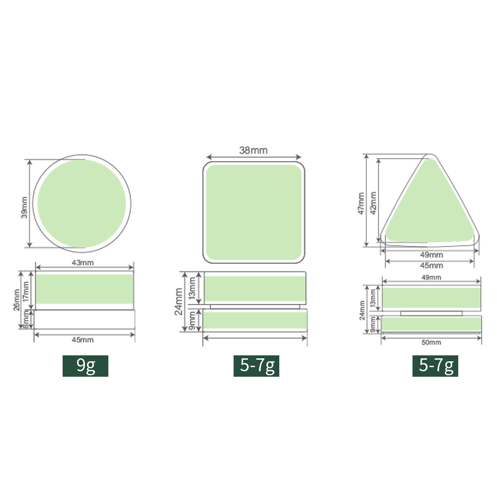 5g 9g Black Glass Jars with Child-Resistant Lids