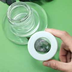 2 oz Clear Glass Round Jar with Child-Resistant Lid
