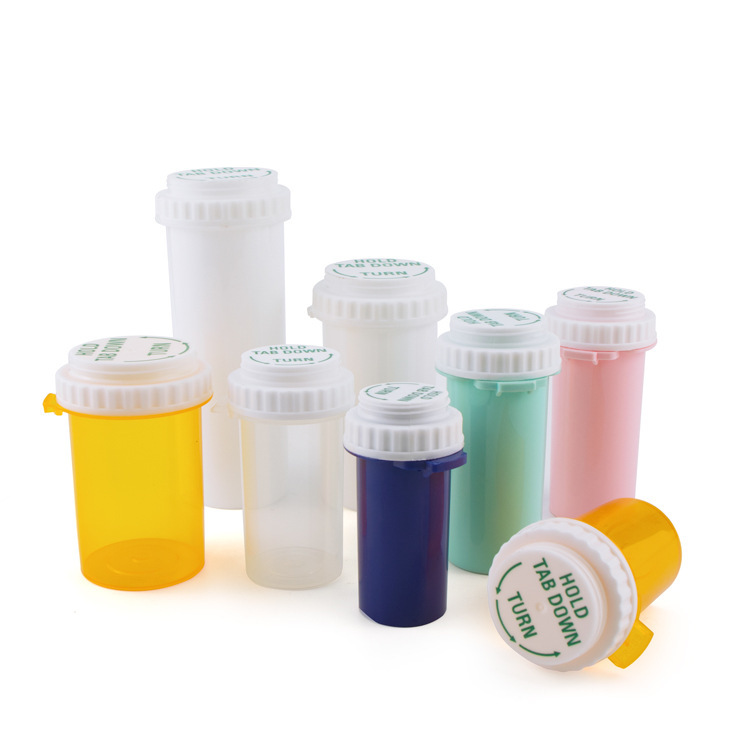 8-60dr PP Plastic Child Resistant Vial