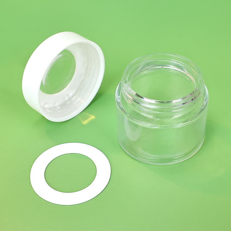 2 oz Clear Glass Round Jar with Child-Resistant Lid