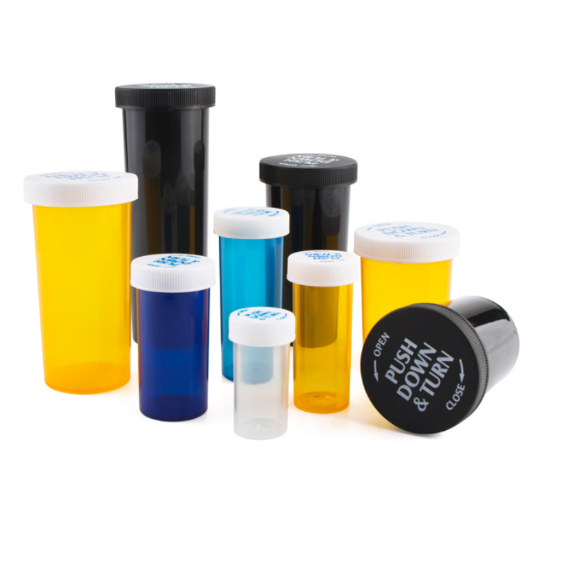 8-60dr PP Plastic Child Resistant Vial