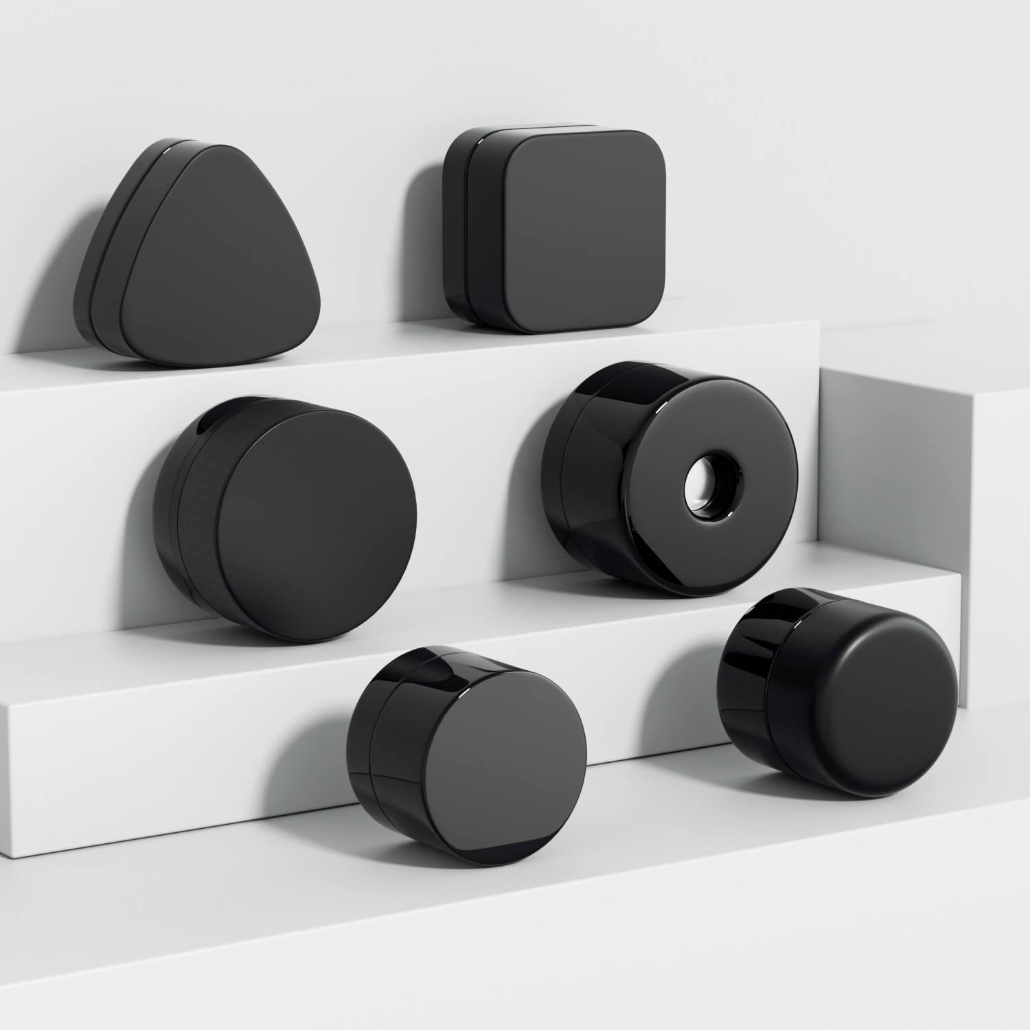 5g 9g Black Glass Jars with Child-Resistant Lids