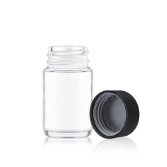 40ml Clear Glass Round Bottle with Child Resistant Cap