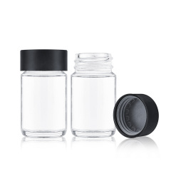 40ml Clear Glass Round Bottle with Child Resistant Cap