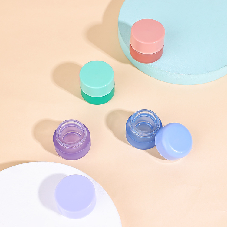 5g Colored Glass Round Jar with Child-Resistant Cap