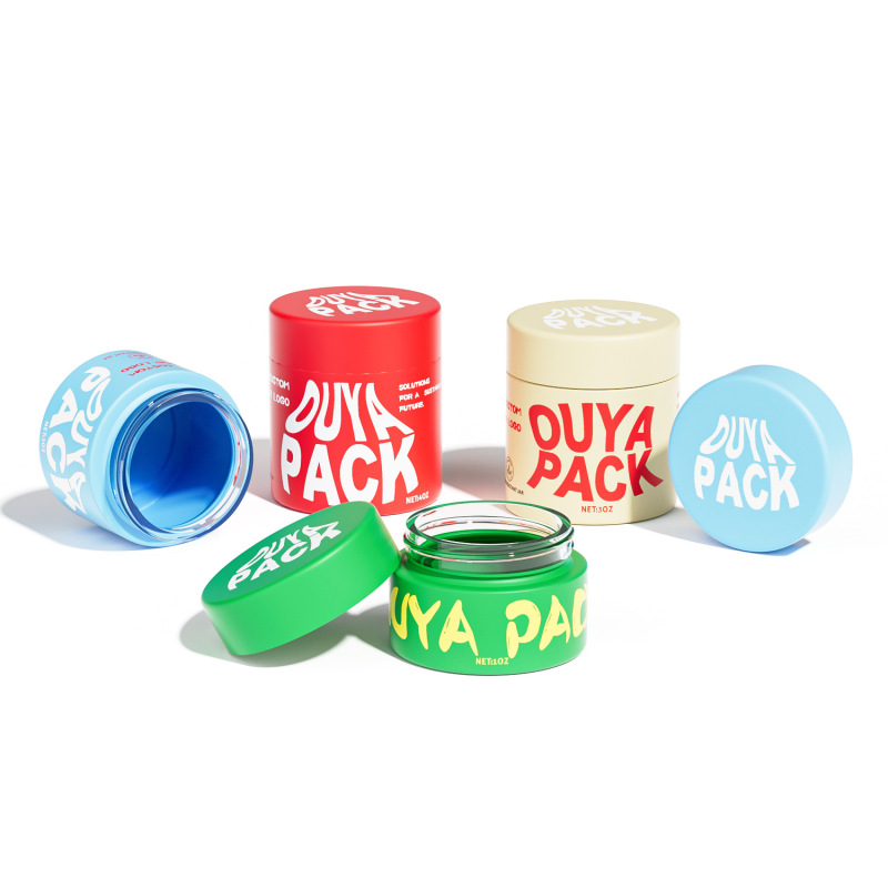1-4oz Glass Straight-Sided Round Jar with Child-Resistant Lids