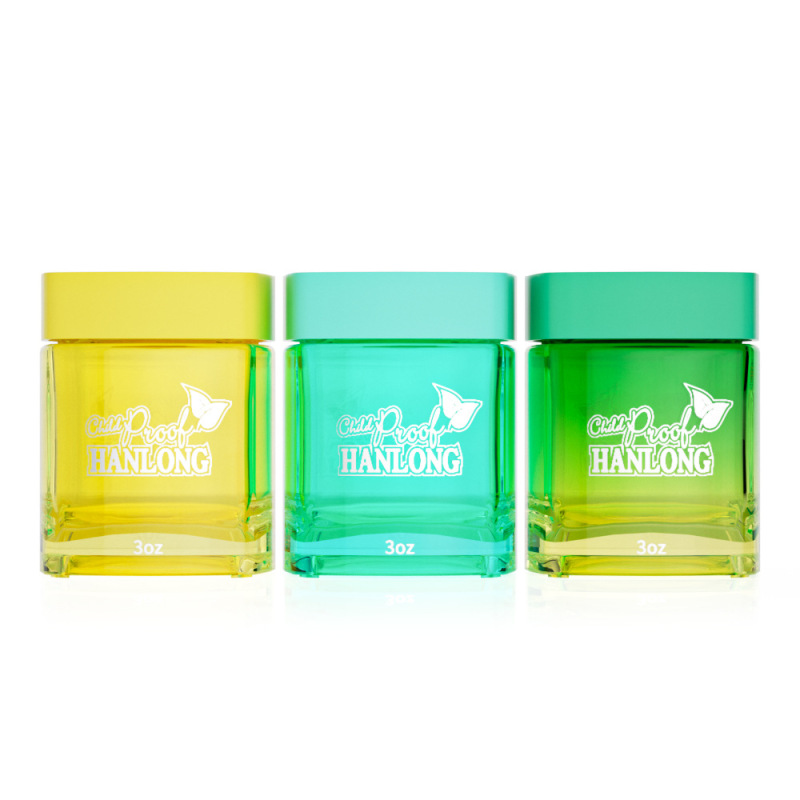 1-4oz Square Glass Storage Jars with Child-Resistant Lids