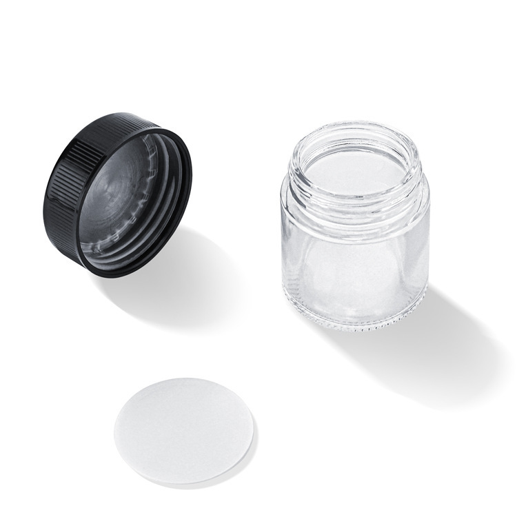 Transparent Round Glass Jars with Child Resistant Safety Lids 50ml-300ml