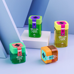 1-4oz Square Glass Jars with Child-Resistant Lids
