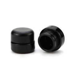 5g Black Round Glass Cream Jar with Child-Resistant Lid