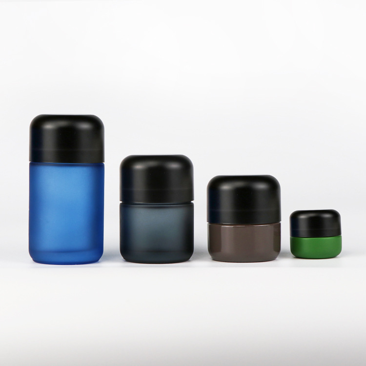 Glass Round Jars with Child-Resistant Safety Lids 5g 50g 70g 110g