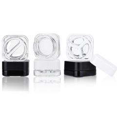 5g 6g 9g Square Glass Jar with Child Resistant Lid