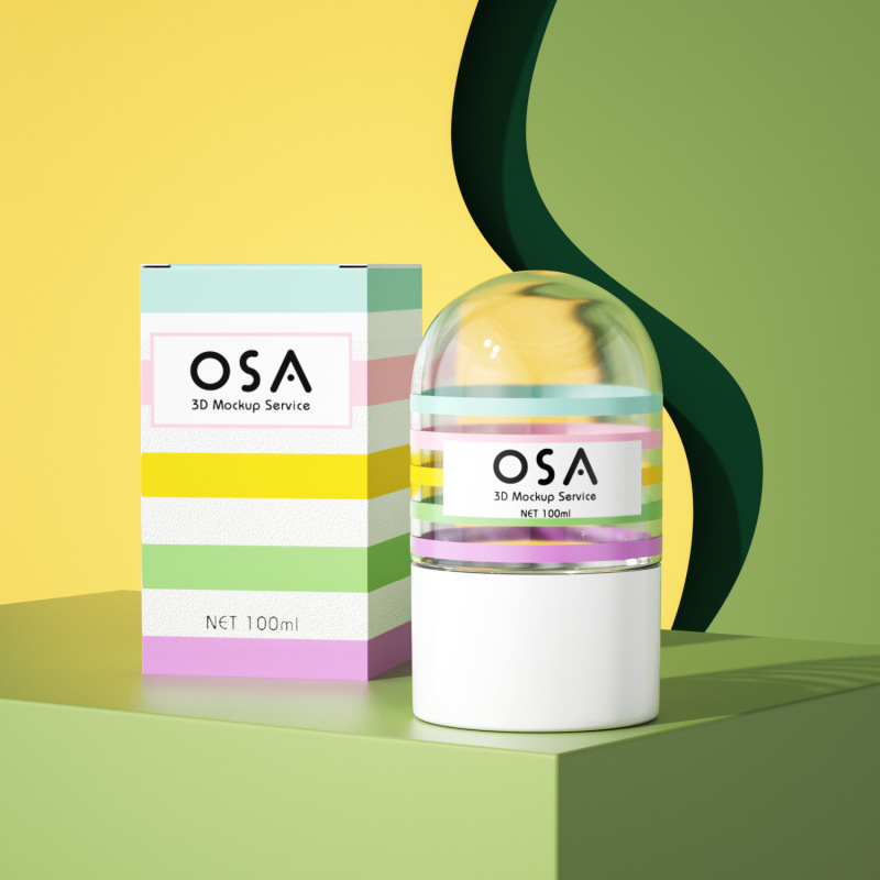 100ml 26dram Glass Dome Jar with Child Resistant Lid