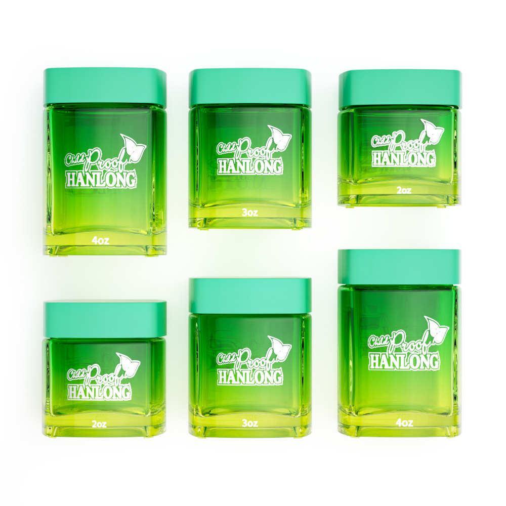 1-4oz Square Glass Storage Jars with Child-Resistant Lids