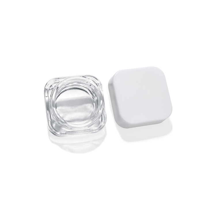 5g 6g 9g Square Glass Jar with Child Resistant Lid