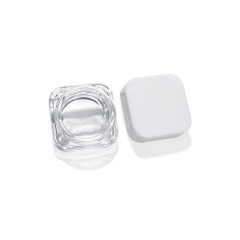 5g 6g 9g Square Glass Jar with Child Resistant Lid