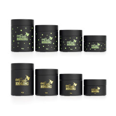 1-4oz Glass Straight-Sided Round Jar with Child-Resistant Safety Caps