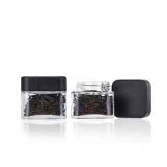 3 oz Glass Square Jar with Child Resistant Lid