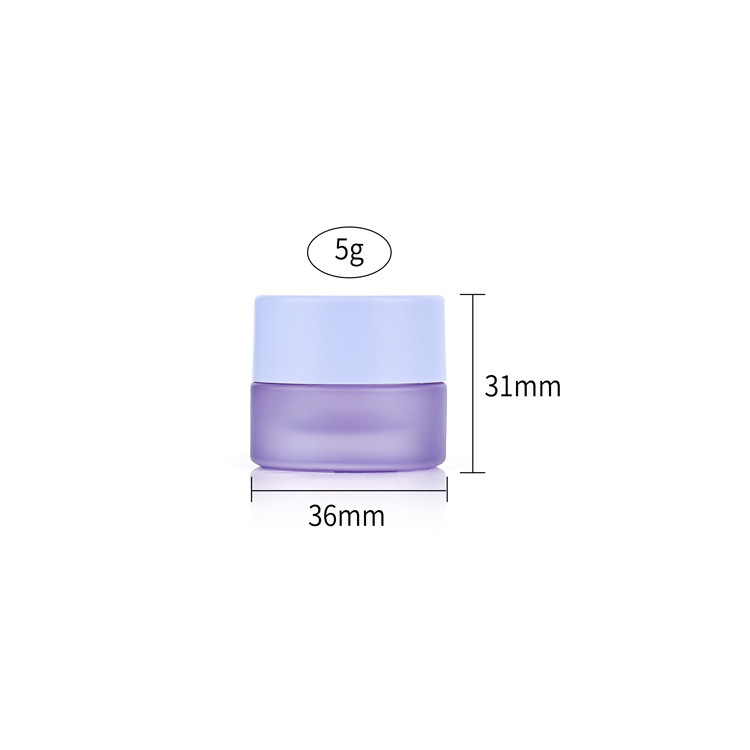 5g Colored Glass Round Jar with Child-Resistant Cap