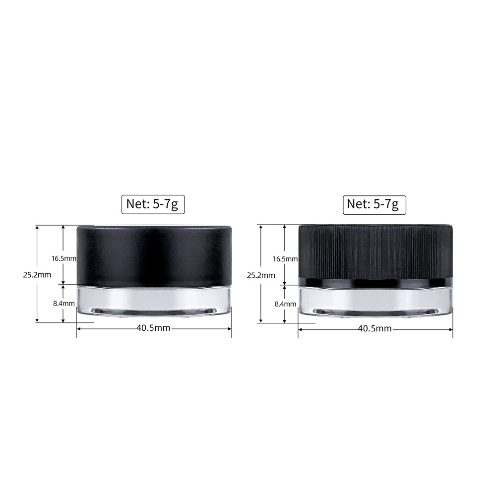 5-7g Transparent Hexagonal Glass Jar with Child Resistant Lid
