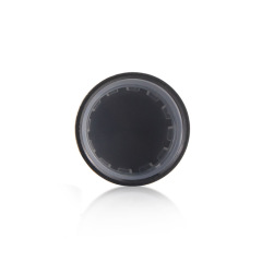 3g, 5g, 7g Black Small Round Glass Jars with Child Resistant Lid