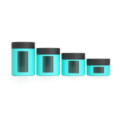 1~4oz Glass Round Jars with Window Design & Child-Resistant Cap