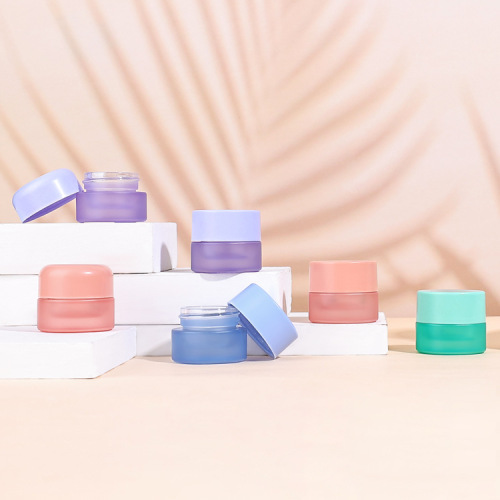 5g Colored Glass Round Jar with Child-Resistant Cap