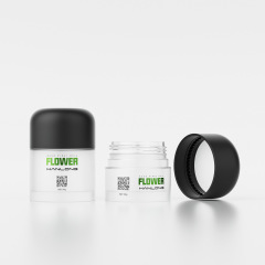 Custom Glass Round Jar with Child-Resistant Lids 5g 50g 70g 110g