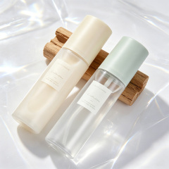 100ml PET Plastic Clear Frosted Cylinder Fine Mist Spray Bottle