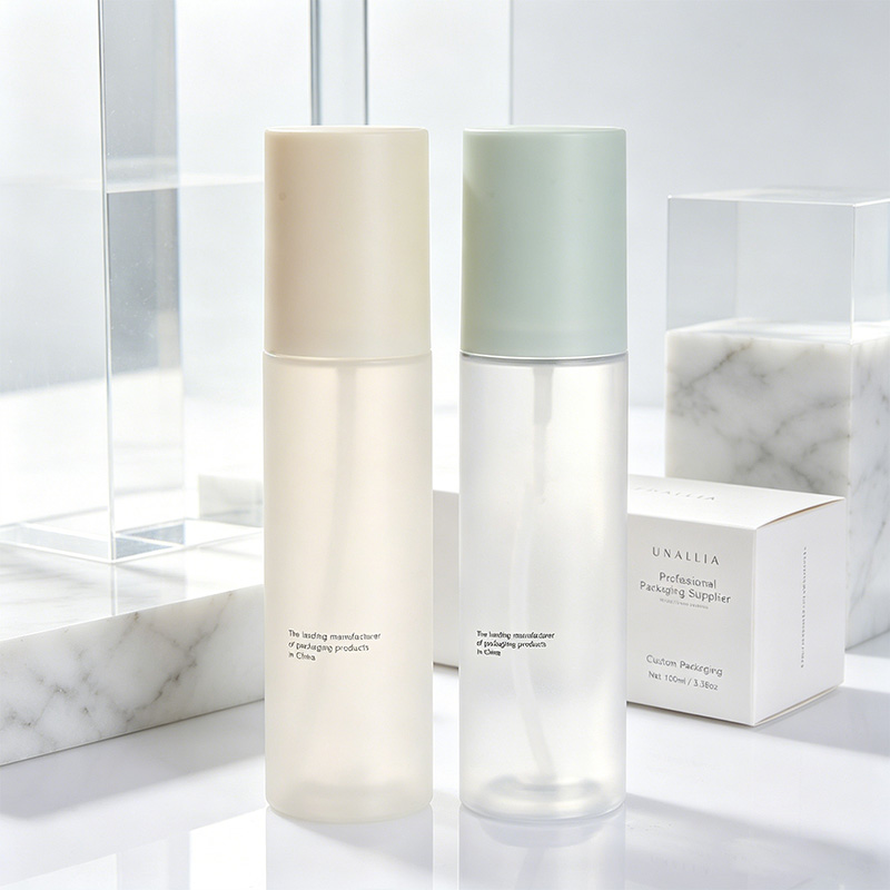 100ml PET Plastic Clear Frosted Cylinder Fine Mist Spray Bottle