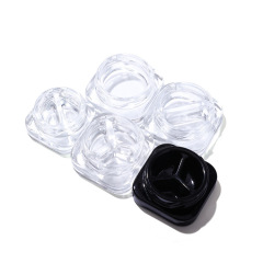 5g 6g 9g Square Glass Jar with Child Resistant Lid