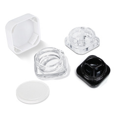 5g 6g 9g Square Glass Jar with Child Resistant Lid