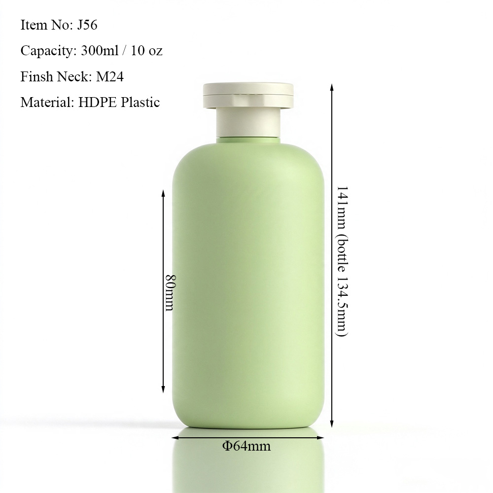 500ml Soft Touch HDPE Boston Round Bottle with Lotion Pump
