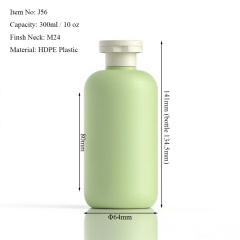 500ml Soft Touch HDPE Boston Round Bottle with Lotion Pump