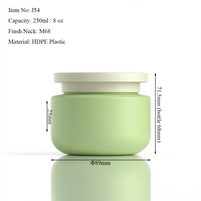 250ml Soft Touch HDPE Cosmetic Jar with Screw Lid