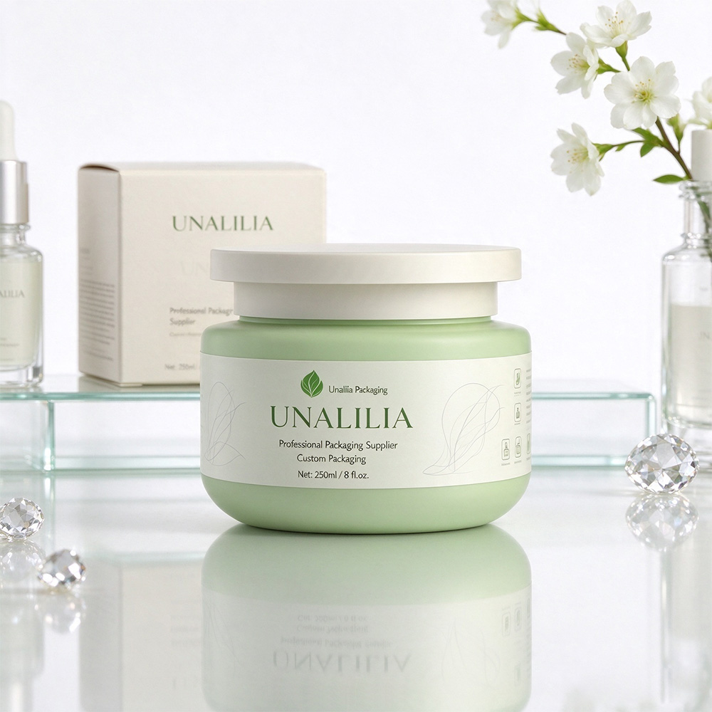 250ml Soft Touch HDPE Cosmetic Jar with Screw Lid