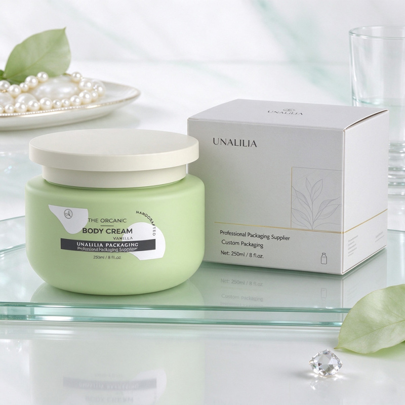250ml Soft Touch HDPE Cosmetic Jar with Screw Lid
