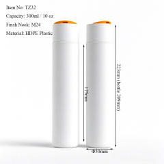 300ml HDPE Cylindrical Bottle with Disc Top Cap