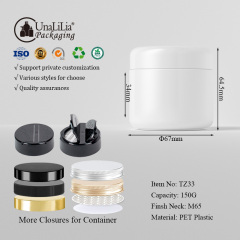 150g PET Cosmetic Cream Jar with Screw Lid