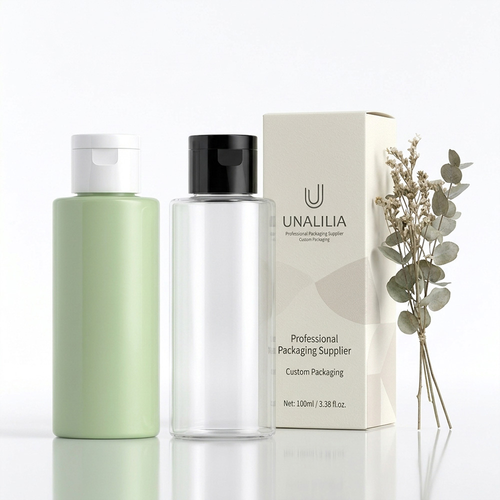 100ml PET Cylindrical Bottle with Flip Top Cap