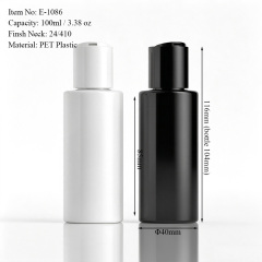 100ml PET Cylindrical Disc Top Bottle