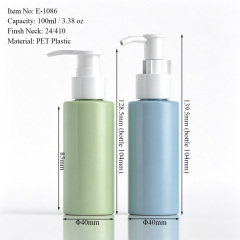 100ml PET Cylindrical Lotion Pump Bottle