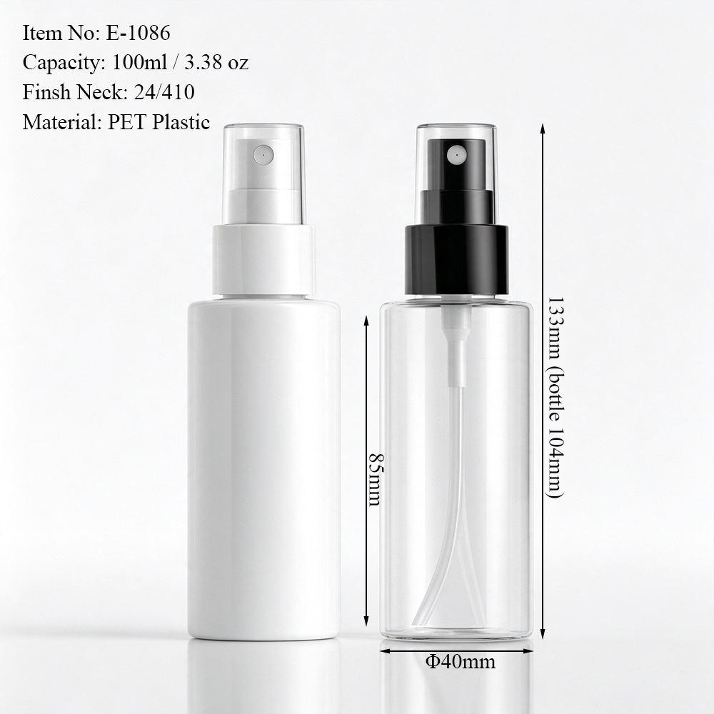 100ml PET Fine Mist Spray Bottle
