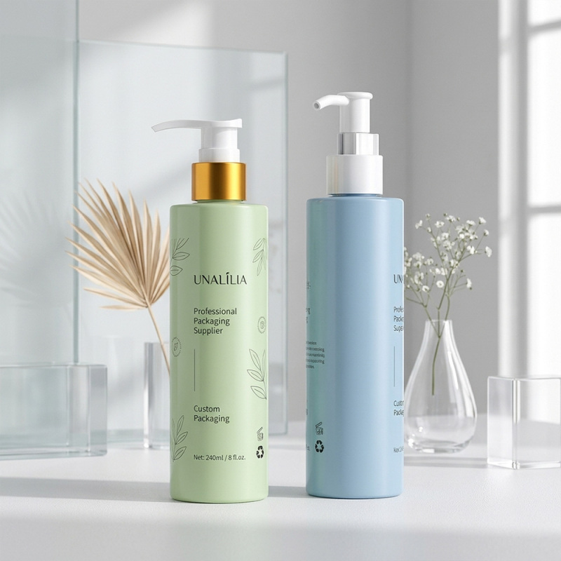 240ml PET Cylindrical Lotion Pump Bottle