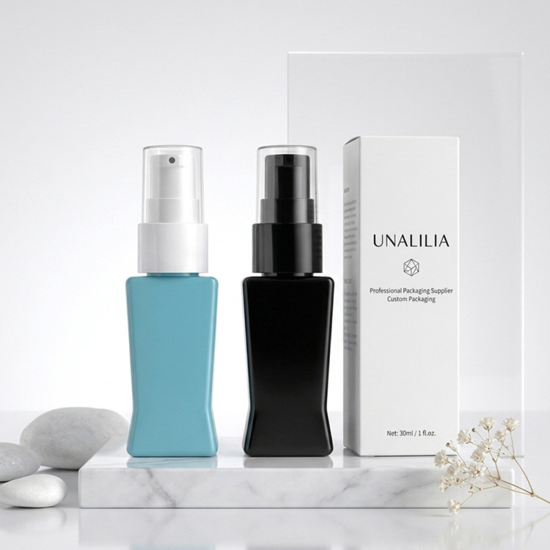 30ml PET Flat Treatment Pump Bottle