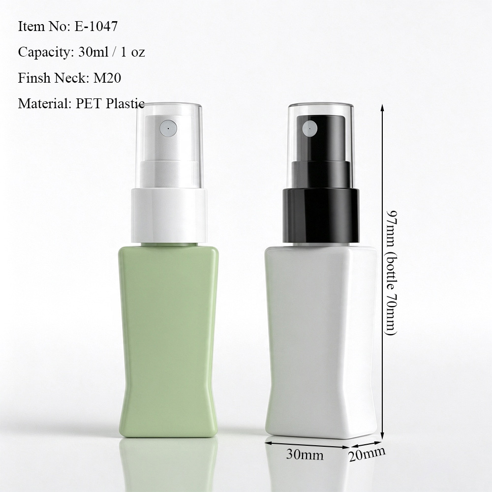 30ml PET Flat Fine Mist Spray Bottle