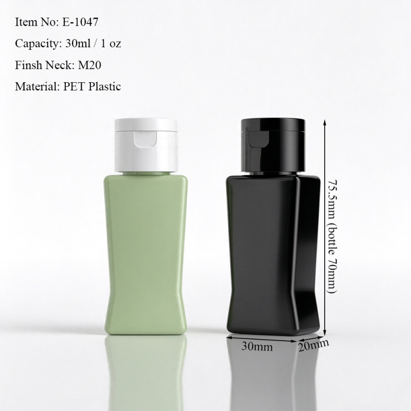 30ml PET Flat Flip Top Bottle