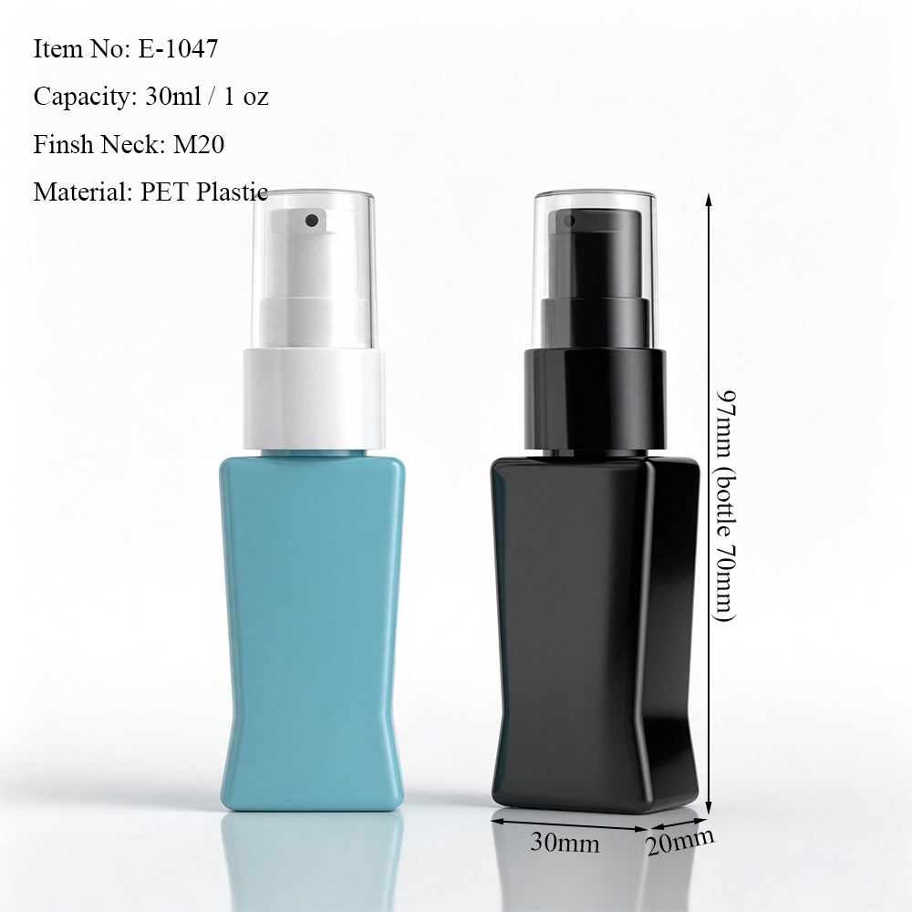 30ml PET Flat Treatment Pump Bottle