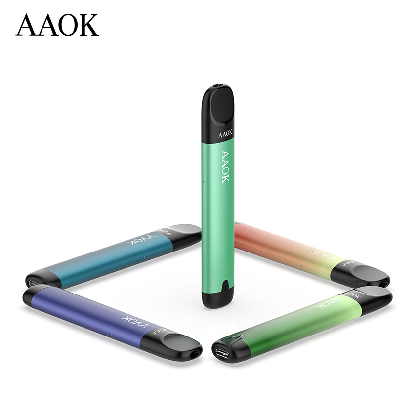 AAOK A01 prefill 2ml ceramic coil mini vape pen pod electronical cigarettes