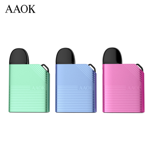 AAOK A08 फैक्टरी कम कीमत 520mAh टाइप-सी 2ml रिफिल करने योग्य ओपन सिस्टम मिनी वैप पेन